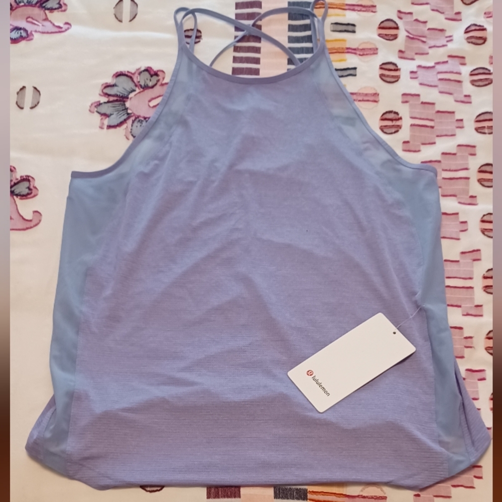 NWT Lululemon periwinkle Run Off-Route tank athletic top sz 10